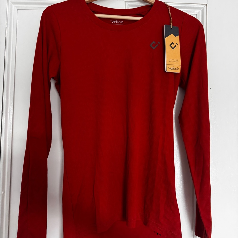 Velocio Long Sleeved Tech Tee in Rust